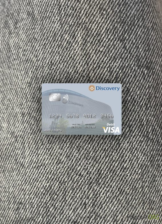 Afrique du Sud Discovery Limited carte de débit visa photolook , avant